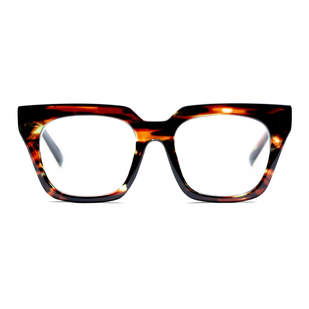 MADISON | Brown | Green Streaks | Gold Rim | Ryan Simkhai Eyeshop