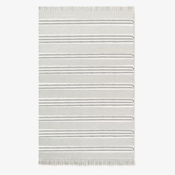 Outdoor Rug Diagonal Stripe Gray - Threshold™ | Target