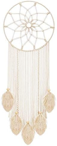 Mkono Macrame Dream Catcher Large Boho Wall Hanging Decor Woven Feather Handmade Dreamcatcher Tas... | Amazon (US)