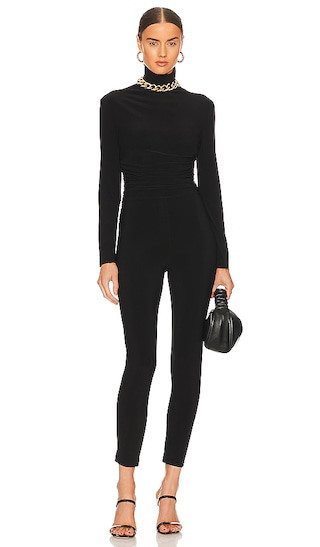 Norma Kamali Turtleneck Catsuit in Black. - size XL | Revolve Clothing (Global)