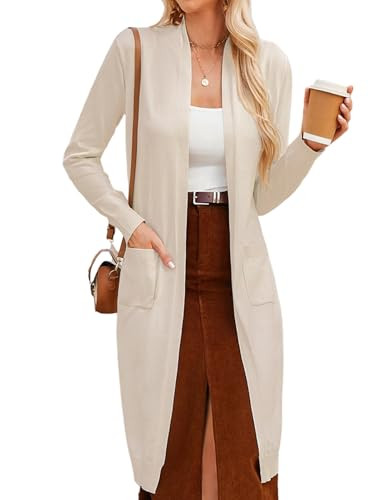 GRACE KARIN Women's 2026 Trendy Long Cardigan Sweaters Lightweight Open Front Long Sleeve Maxi Du... | Amazon (US)