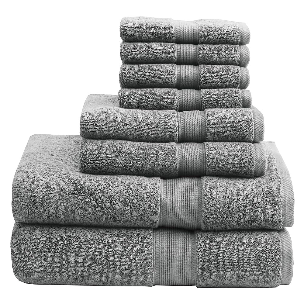 Madison Park 800GSM Bathroom Towel Set of 8 100% Cotton Bath Towel Set for Bathroom Luxurious Hig... | Amazon (US)