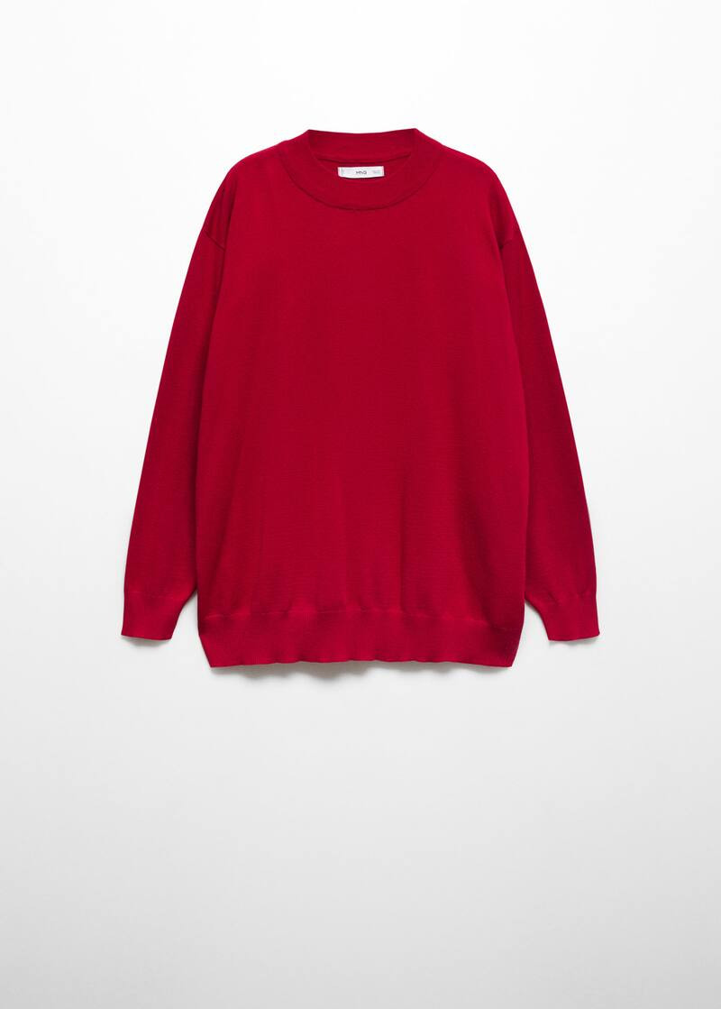 Round-neck knitted sweater  -  Women | Mango USA | MANGO (US)