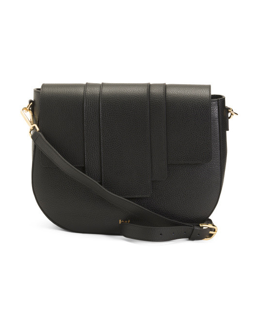 Made In Italy Leather Pesca Crossbody With A Flap Over Tab | TJ Maxx