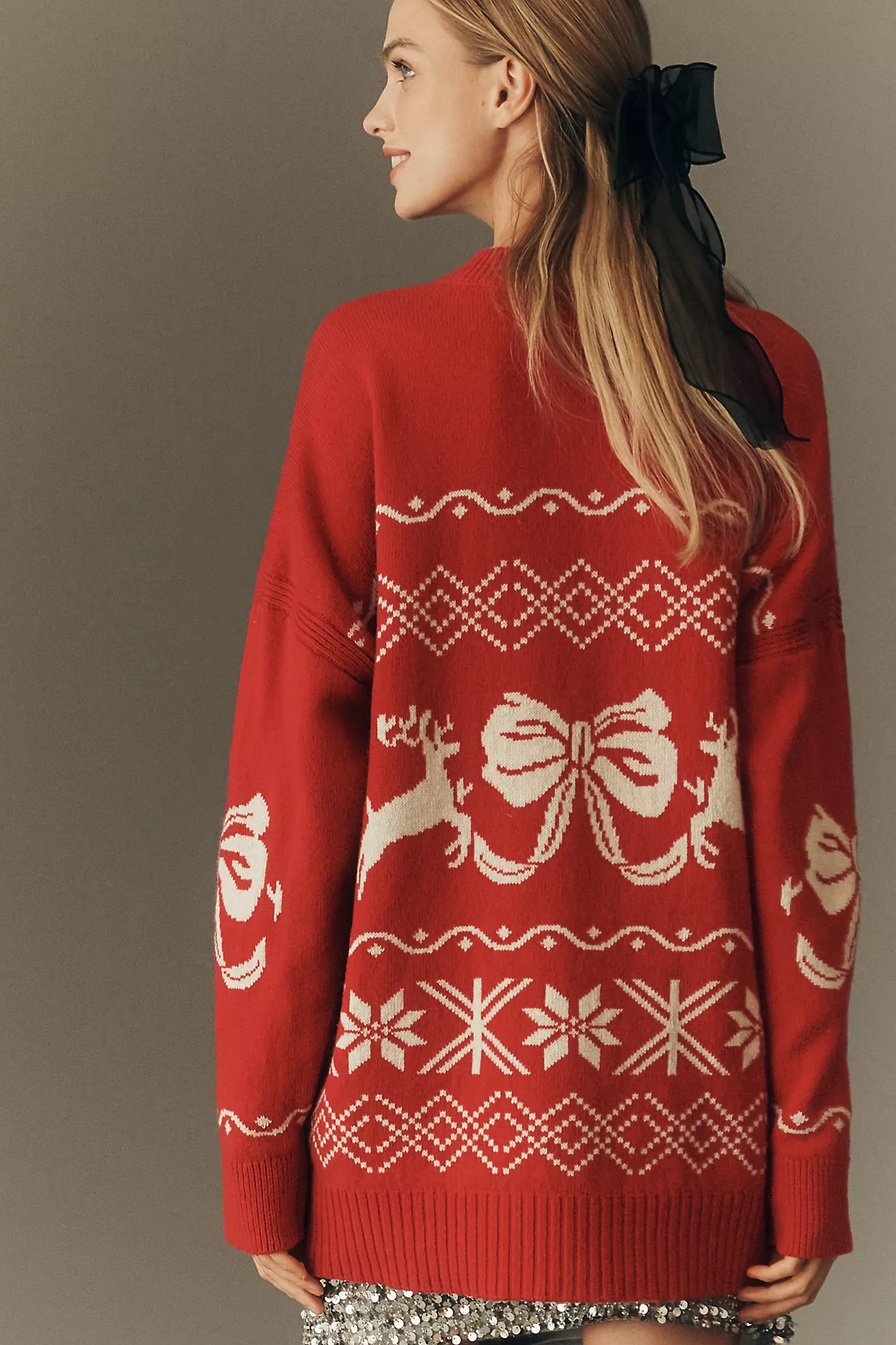 Maeve Oversized Graphic Crew-Neck Sweater | Anthropologie (US)