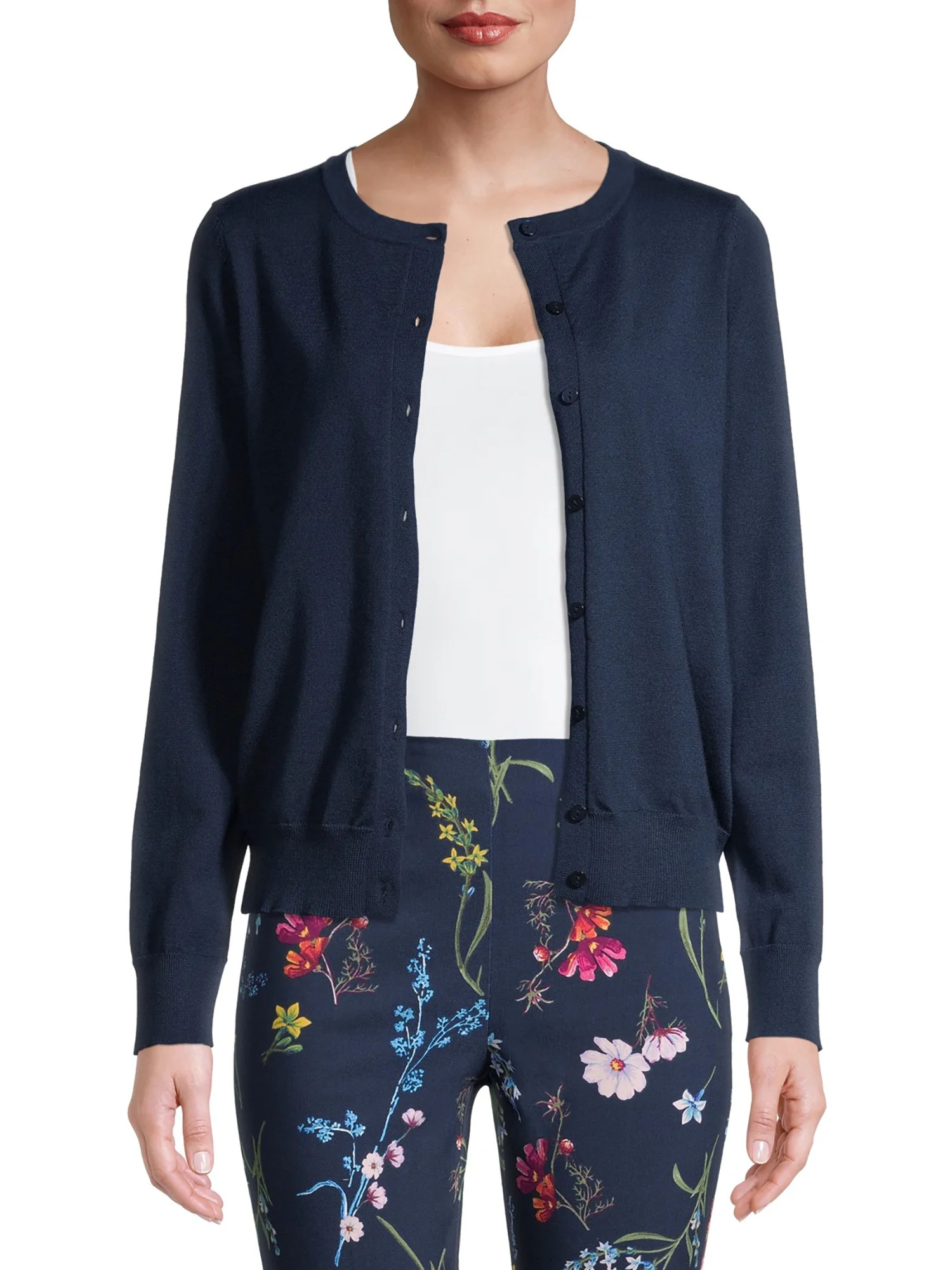 Time and Tru Women's Everyday Cardigan Sweater | Walmart (US)