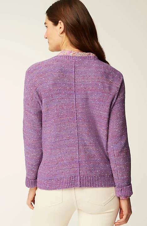 Micro-Tweed Seamed Sweater | J. Jill