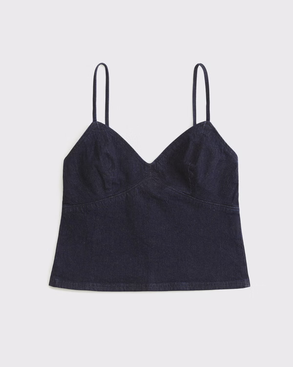 Denim Babydoll Cami | Abercrombie & Fitch (US)