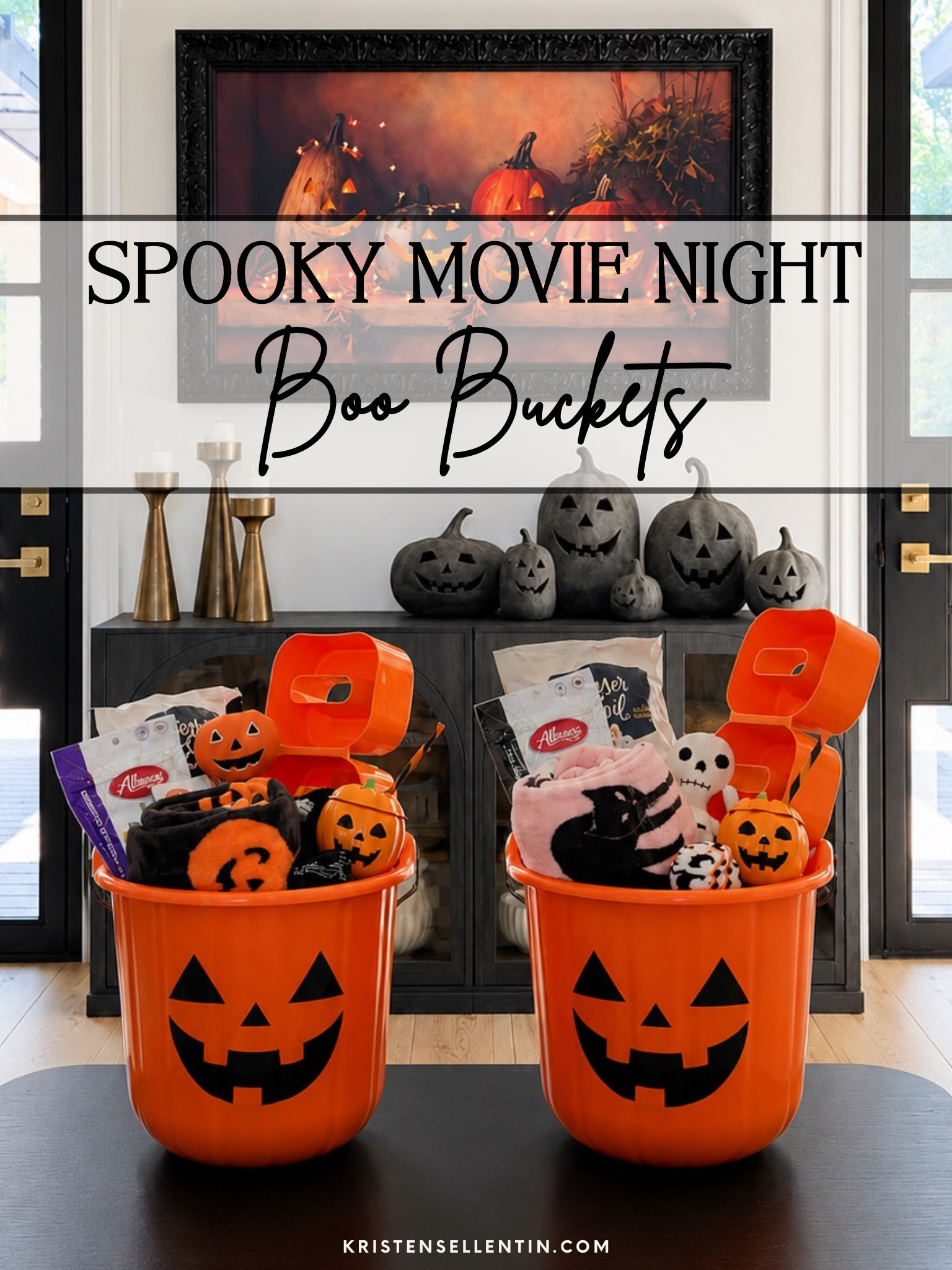 Spooky Movie Night Boo Buckets! Halloween movie night is a fun tradition we do every year with the kids! I found these $5 oversized pumpkin buckets and some great stuffers at Target this year. 

 #LTKmomlife #LTKSeasonal #LTKKids