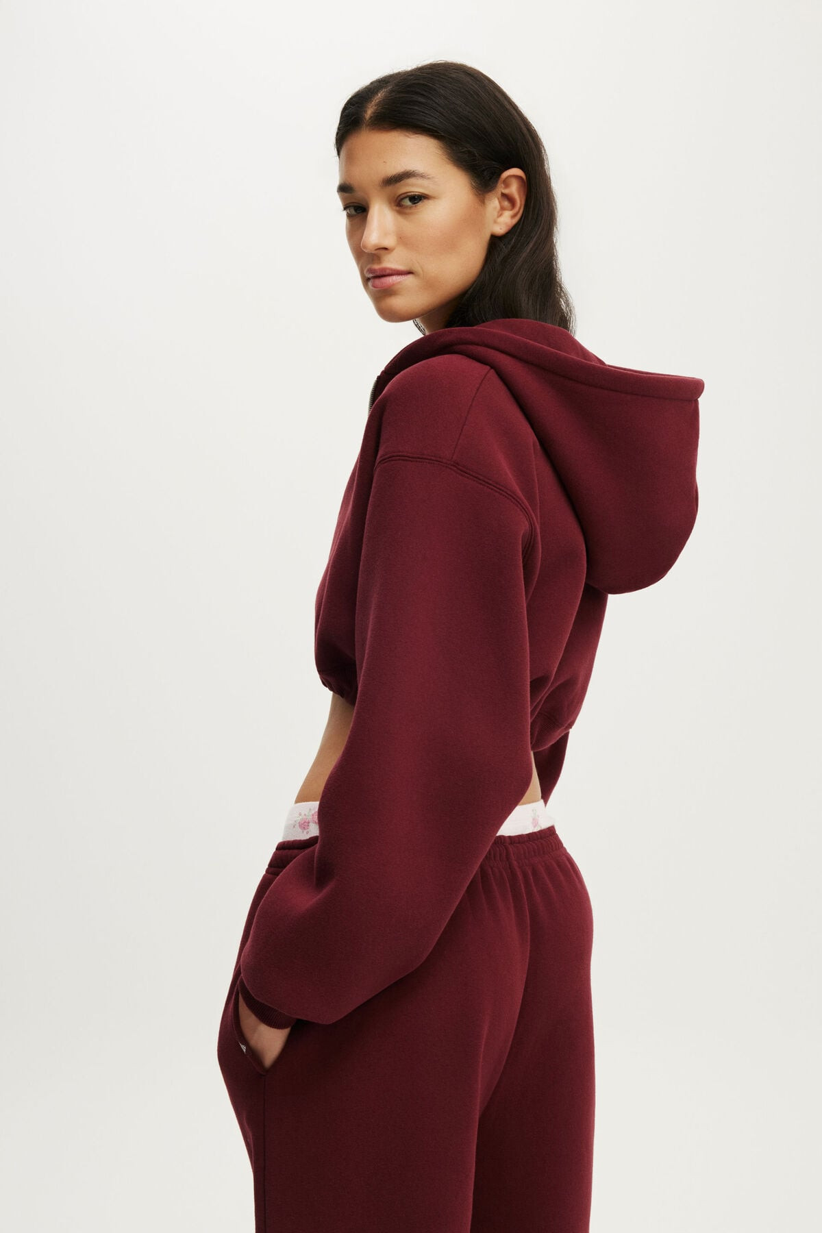 Plush Micro Cropped Zip Through | Cotton On (US)