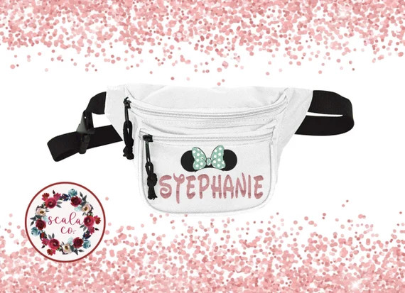 Disney Theme Fanny Pack, Minnie mouse ears, disney fanny pack for bachelorette, birthday, kids, t... | Etsy (US)