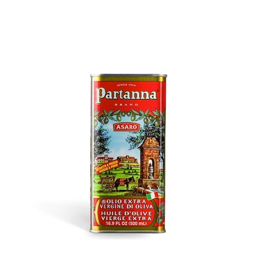 Partanna Robust Extra Virgin Olive Oil - Premium Castelvetrano Olive Oil - Harvested in Sicily - Pure Authentic Italian - Monovarietal - Rich in Flavor - First Cold Pressed 16.9oz (500ml) Tin | Amazon (US)