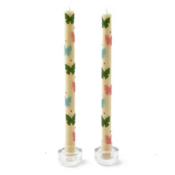 Butterfly Pastel Dinner Candles, Set of 2 | MacKenzie-Childs