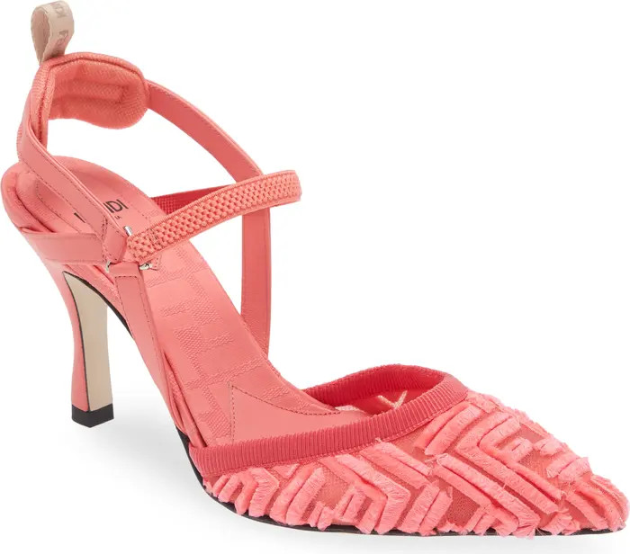 Colibrì FF Logo Pointed Toe Slingback Pump (Women) | Nordstrom