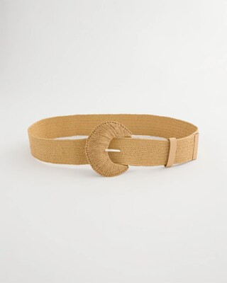 Women's Raffia Wrapped Stretch Belt in Neutral | Chico's | Chico's