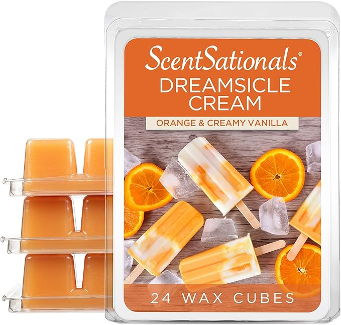 Scentsationals Wax Melts, Wax Cubes Strong Scent - Dreamsicle Cream - Long Lasting Scented Wax Me... | Amazon (US)