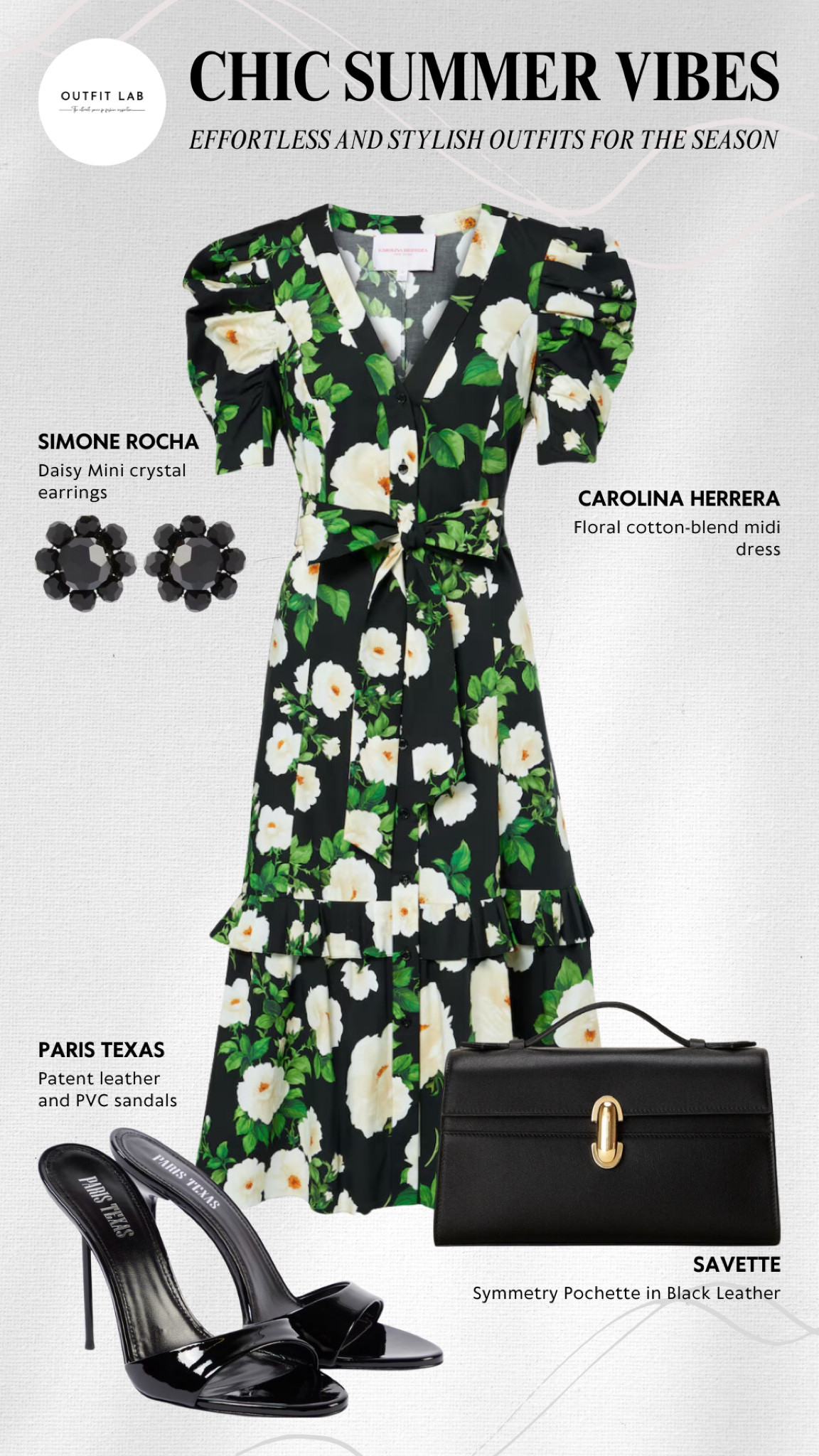 Chic Summer Vibes: Effortless and Stylish Outfits for the Season

Elevate your summer style with this elegant ensemble featuring a stunning Carolina Herrera dress. Paired with a chic Savette pochette, this look is perfectly complemented by delicate Simone Rocha earrings. Complete the outfit with stylish Paris Texas sandals for a sophisticated and effortlessly fashionable appearance.

#LTKSeasonal #LTKStyleTip #LTKParties