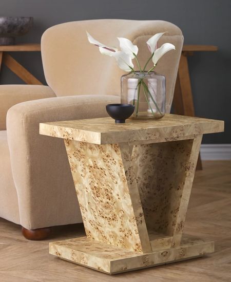SALE alert! Your favorite @designhome furniture is on sale now! Like this Chloe burl wood side table. Now you can make your dream home a reality! 🏡

Living room decor, modern furniture, modern styling, luxury, arrangement ideas, home decor, modern home, home decorating, transitional decor, living room, for the home, decor, home decorations, timeless decor, timeless furniture, style, new, console table, side table, Lulu and Georgia

#LTKSeasonal #LTKsalealert #LTKSale