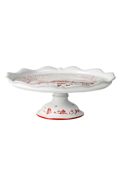 Juliska Country Estate Winter Frolic Cake Stand in Ruby at Nordstrom | Nordstrom