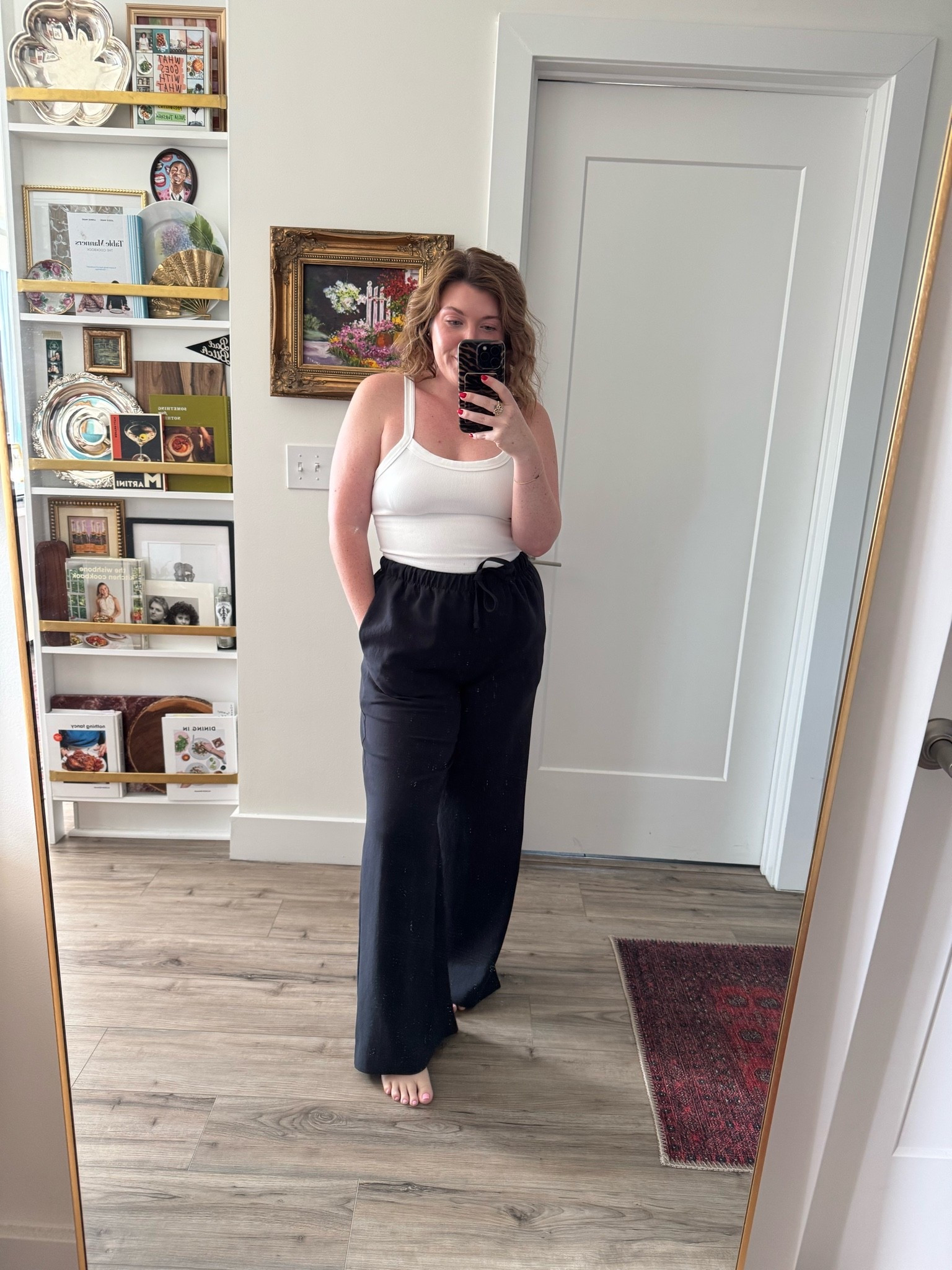summer outfit idea: aritzia lodge pants (on sale now) styled with an amazon tank top.

these wide-leg lodge pants are wrinkle-free, have an adjustable drawstring waist, and a flowy wide leg that elongates. the amazon tank gives free people for a fraction of the price — ribbed, great quality, fits true to size.

an easy date night outfit or everyday summer look. both pieces linked in my LTK. 🦋

#LTKdayinmylife #LTKSaleAlert #LTKMidsize