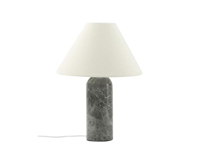 Große Tischlampe Gia mit Marmorfuß in Dunkelgrau | WestwingNow EU