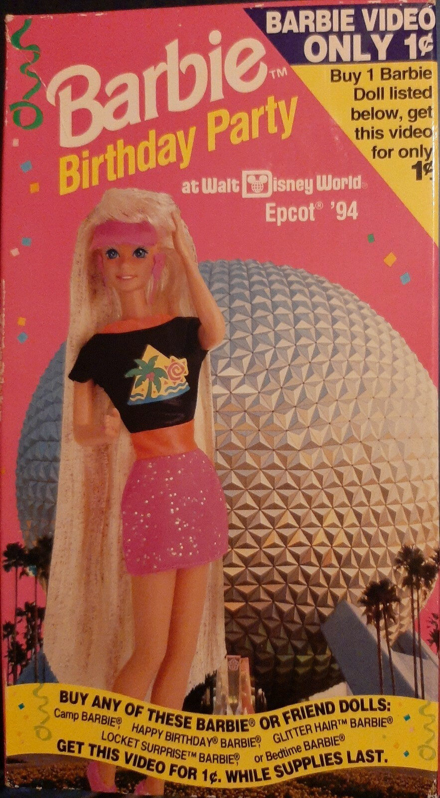 BARBIE BIRTHDAY PARTY AT WALT DISNEY WORLD EPCOT 1994 VHS VIDEO TAPE MATTEL   | eBay | eBay US