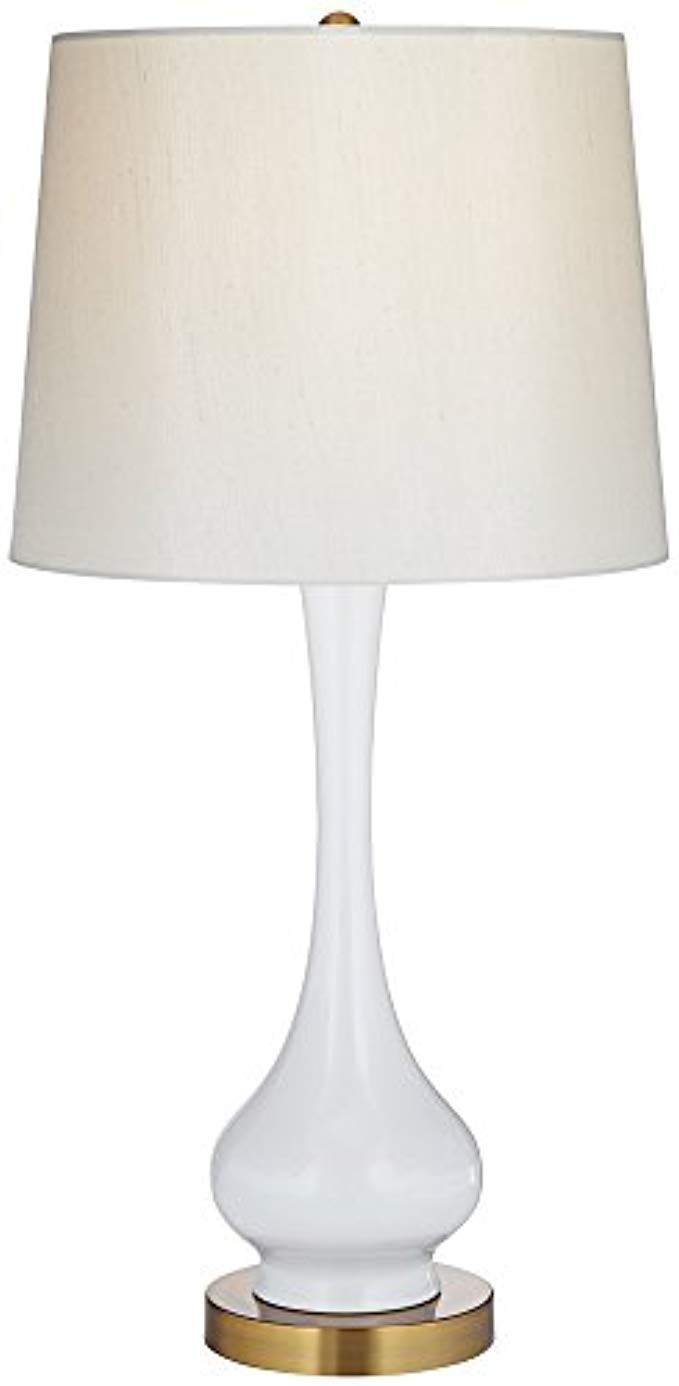 Lula White and Brass Gourd Table Lamp | Amazon (US)