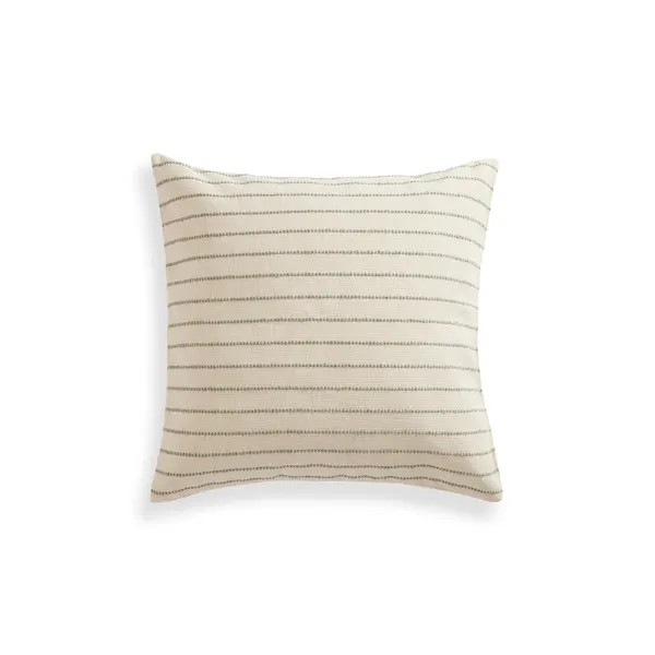 Lovesac - 24x24 Throw Pillow Cover: Sage Woven Stripe | Lovesac