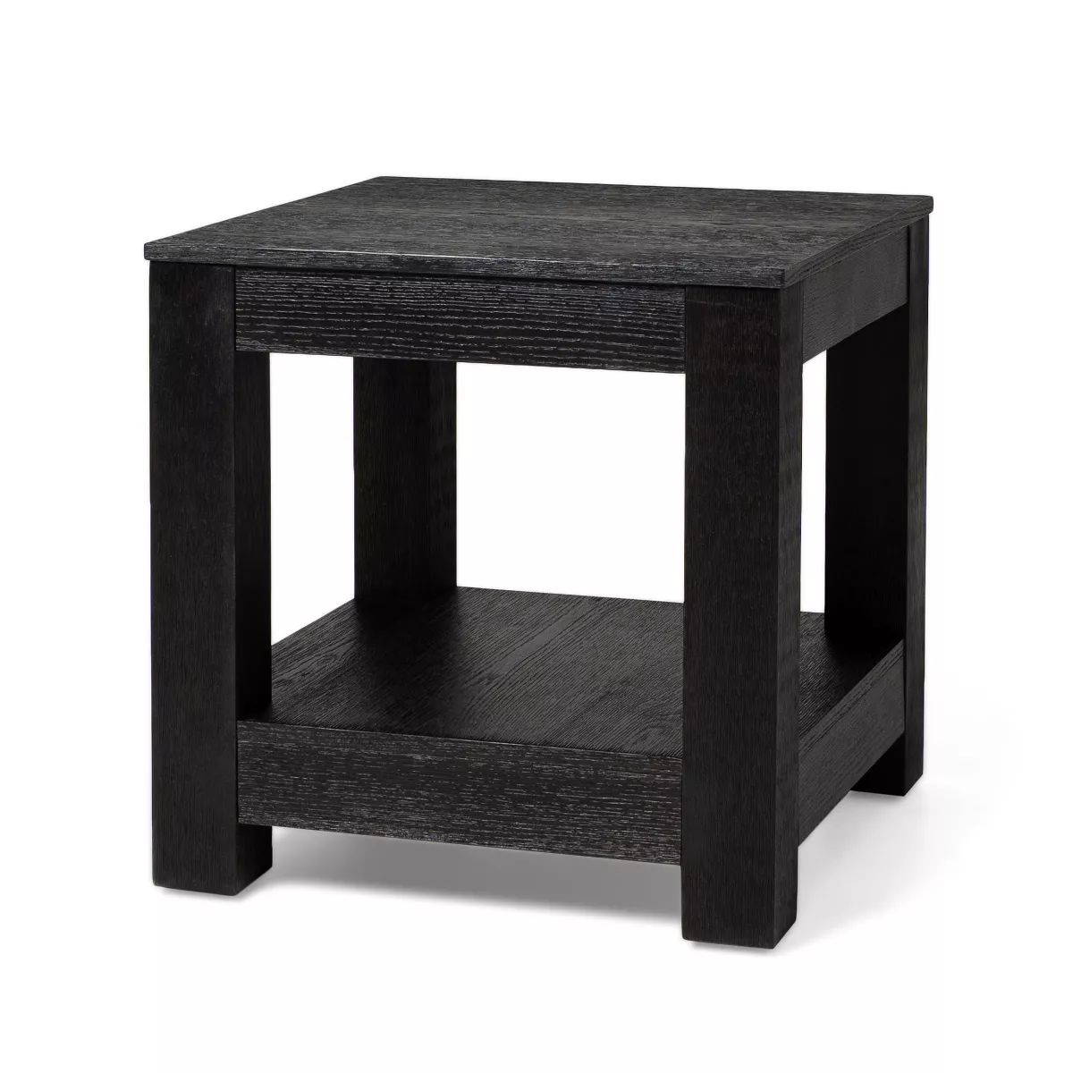 Maven Lane Paulo Wooden Side Table in Weathered Black Finish | Target