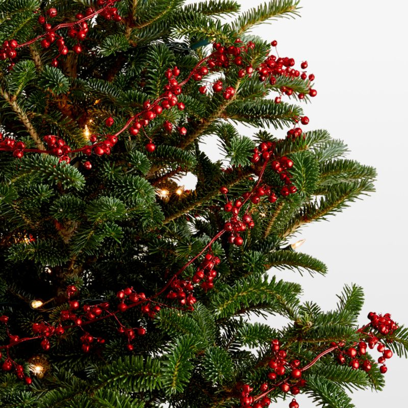 Red Jingle Bell Christmas Tree Garland 6' | Crate & Barrel