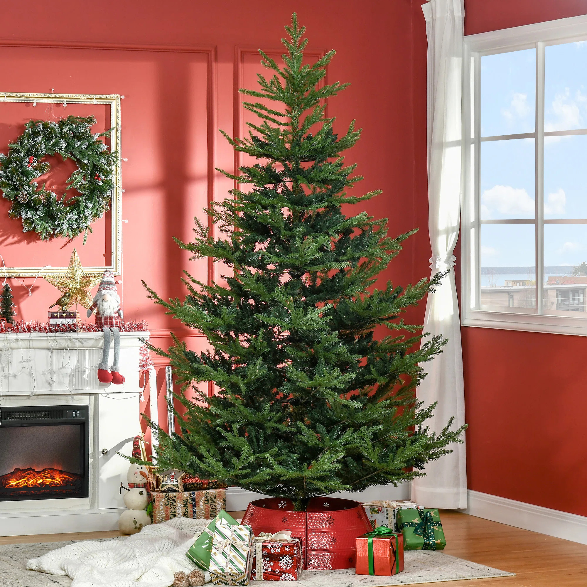 The Holiday Aisle® Green Realistic Pine Christmas Tree & Reviews | Wayfair | Wayfair North America