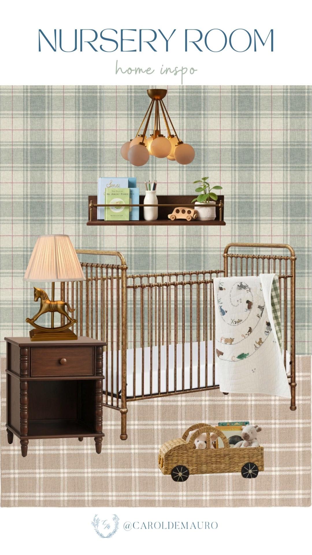 Curating a nursery? Make sure to save this for your design reference. Love the vintage vibes and Ralph Lauren style of the furniture and decor pieces.

nursery room, home refresh, interior design, closet makeover, cozy vibes, neutral decor, bedroom musthave, play time

#LTKU #LTKHome #LTKSeasonal