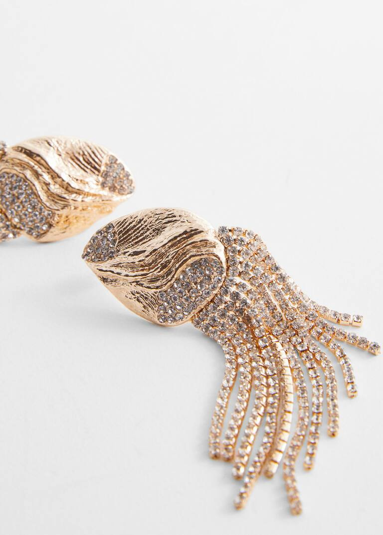 Crystal waterfall earrings -  Women | Mango USA | MANGO (US)