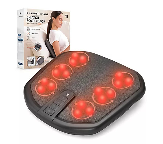 Make Your Selection: Sharper Image Massager Foot and Back Shiatsu | QVC