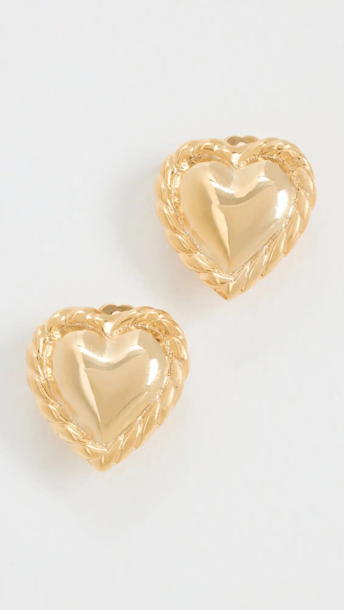Kenneth Jay Lane Heart Clip Earrings | Shopbop | Shopbop