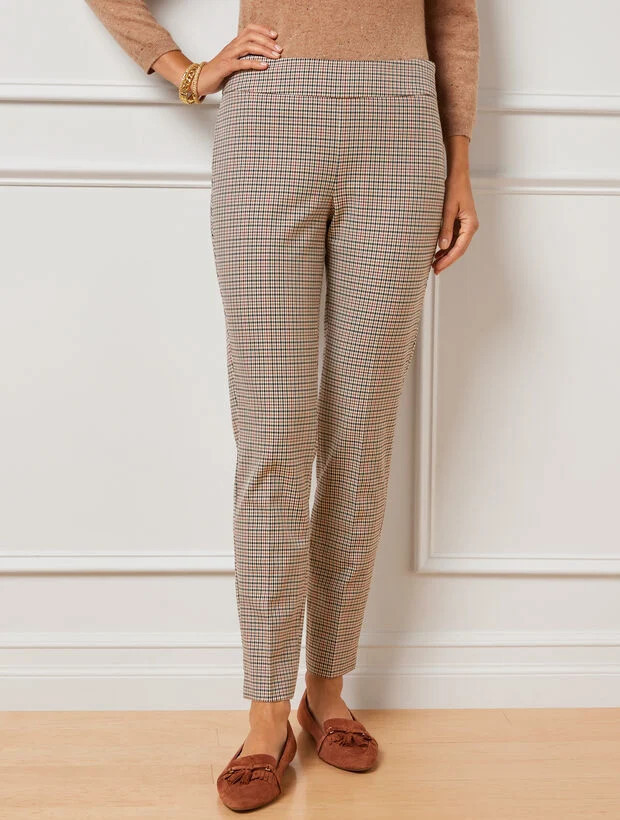 Talbots Chatham Ankle Pants - Toasty Check | Talbots