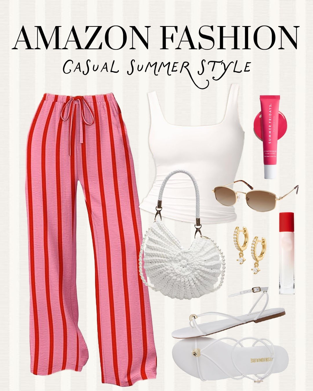 Casual cute summer outfit!

#amazonfinds

Amazon finds. Amazon fashion. Amazon summer style. Amazon pink striped pants.

#LTKootd #LTKgrwm #LTKSeasonal