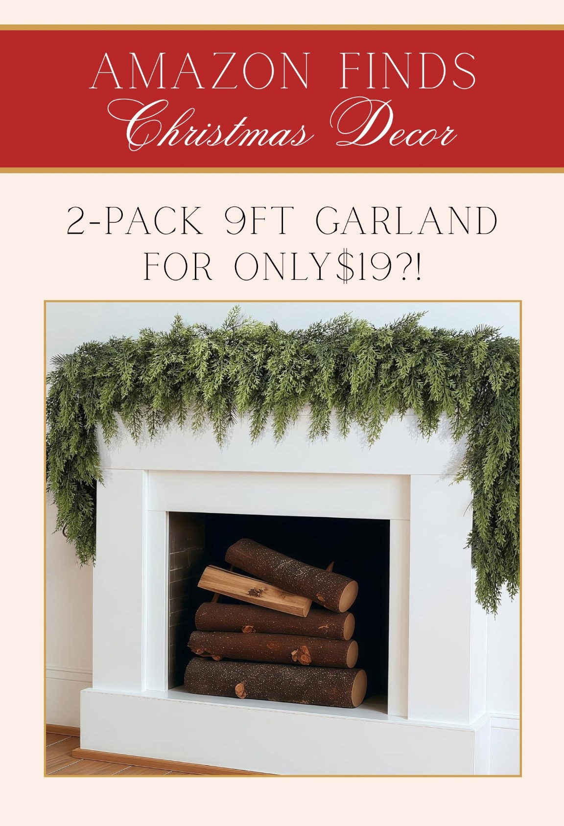 A 2 pack 9ft garland set for only $19?! 😱🎄 Such a good deal!! 

Christmas decor, Christmas garland, Amazon Christmas, mantle decor, Christmas mantle, Ralph lauren Christmas, classic Christmas

#LTKSeasonal #LTKHoliday #LTKHome