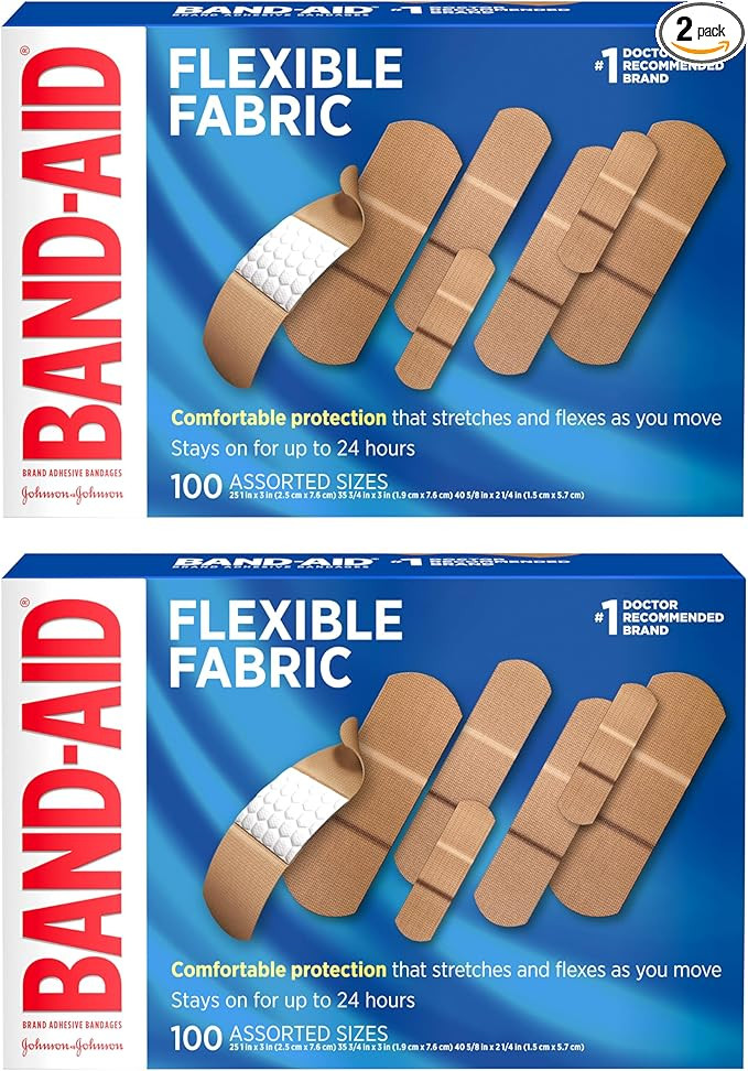 BAND-AID Brand Flexible Fabric Adhesive Bandages with Memory-Weave Fabric, Quilt-Aid Comfort Pad ... | Amazon (US)