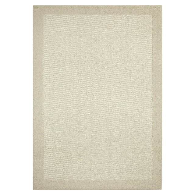 Mainstays Traditional Faux Sisal Olefin Beige Border Indoor Living Room Area Rug, 7'6"x10' | Walmart (US)
