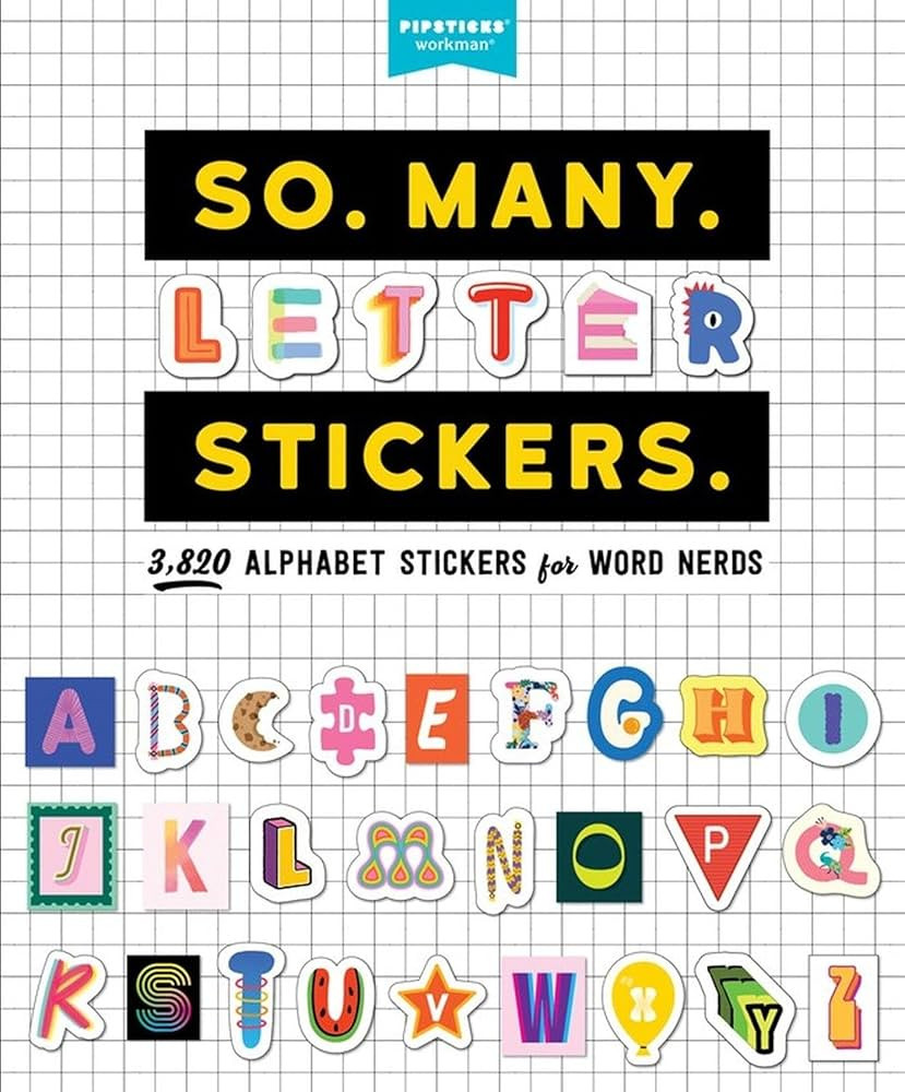 So. Many. Letter Stickers.: 3,820 Alphabet Stickers for Word Nerds (So. Many. Stickers.) | Amazon (US)