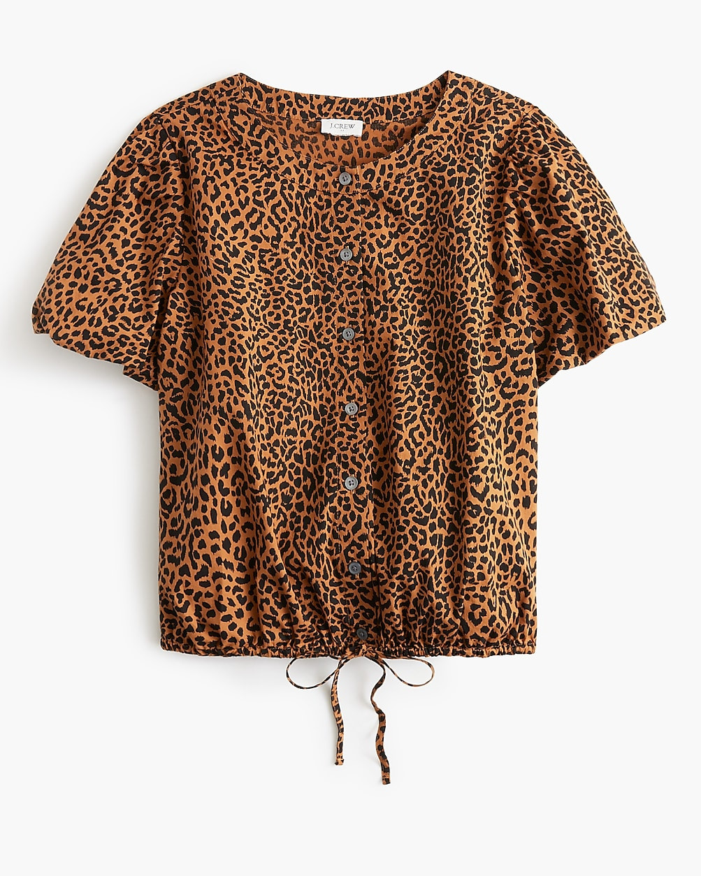 Puff-sleeve tie-waist top | J.Crew Factory