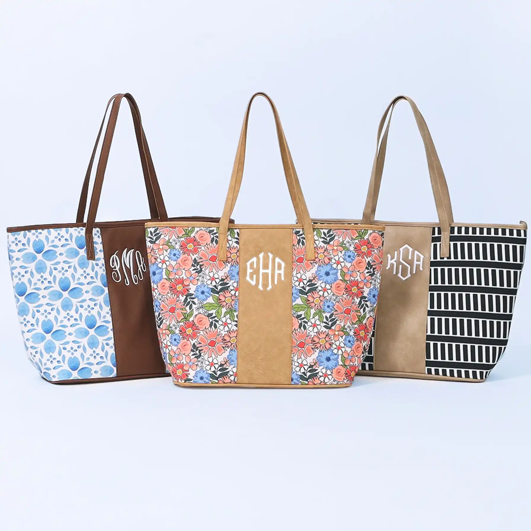 Monogrammed Canvas Tote Bag | Marleylilly