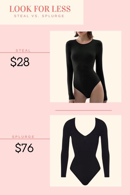 Bodysuits are trending right now and here are my two favorite black bodysuits.  

Which will you chose?  Splurge or Steal. 

Black bodysuits, affordable bodysuits, skims bodysuits, Amazon bodysuits



#LTKover40 #LTKfindsunder50 #LTKstyletip