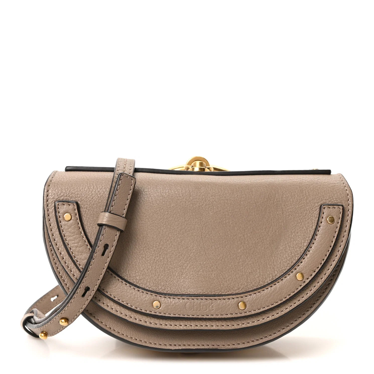 Calfskin Small Nile Bracelet Minaudiere Bag Motty Grey | FASHIONPHILE (US)