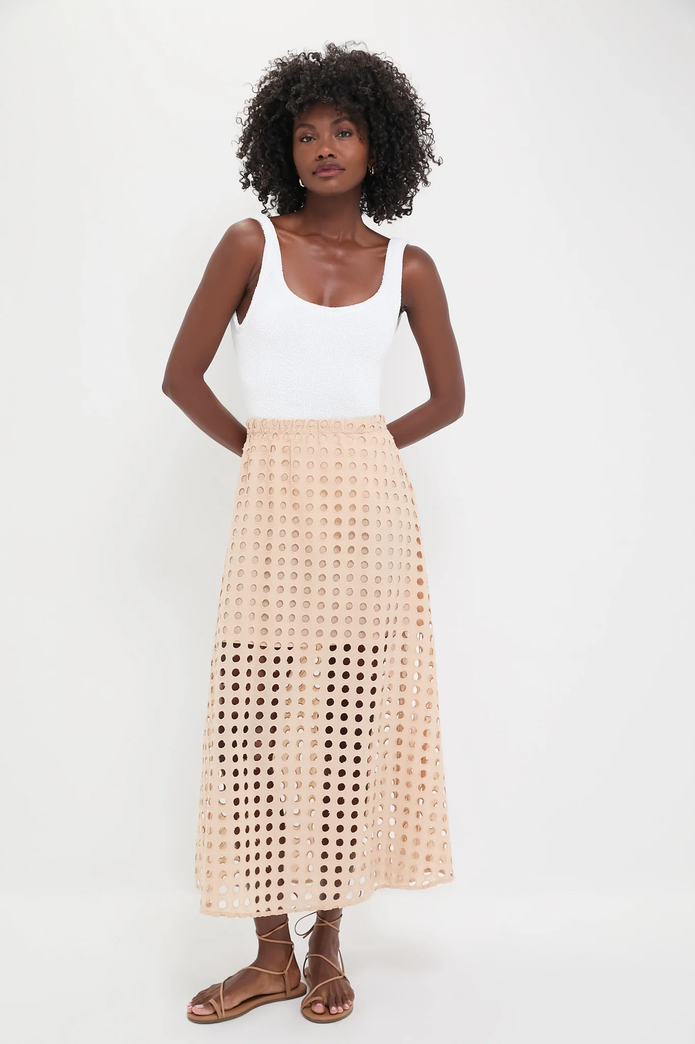 Black Cotton Eyelet Eve Skirt | Tuckernuck (US)