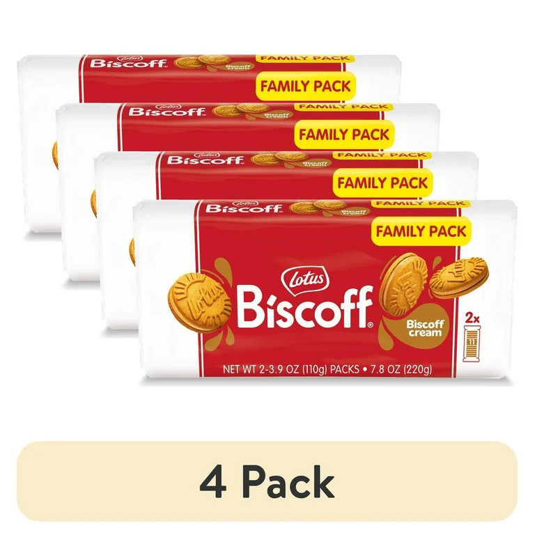 (4 pack) Biscoff Sandwich Cookies, Cookie Butter Creme, 2 Fresh Packs (11 cookies per pack) | Walmart (US)