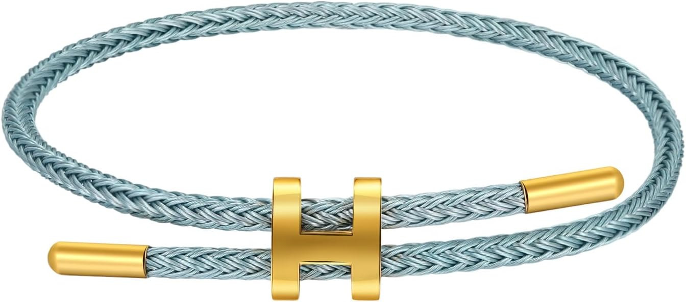 Bracelets for Women Adjustable Charm Bracelet, 18k Gold-plated Buckle Design Titanium Steel Wire ... | Amazon (US)