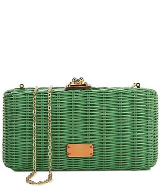 FRANCES VALENTINE Pepper Wicker Resort Clutch Bag - Fern | Dillard's