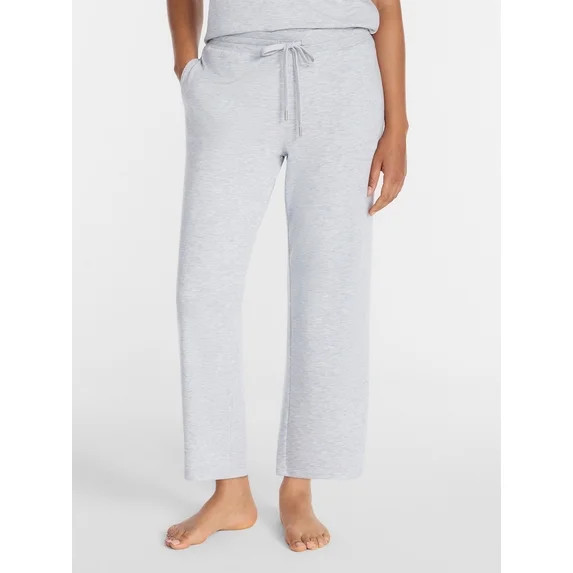 Joyspun Women's French Terry Knit Sleep Capri Pants, 25” Inseam, Sizes XS-3X | Walmart (US)